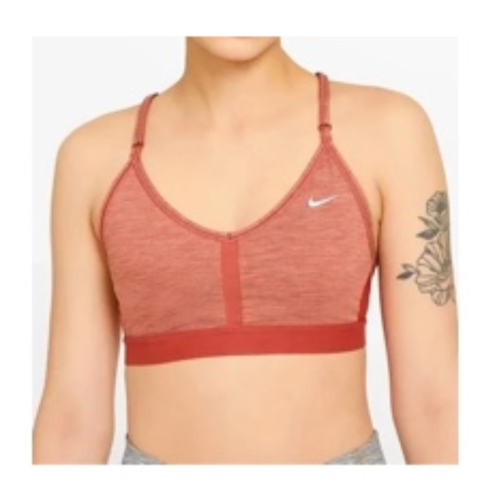 Nike Women's Canyon Rust Indy Light-Support Padded V-Neck Sports Bra CZ4456-691